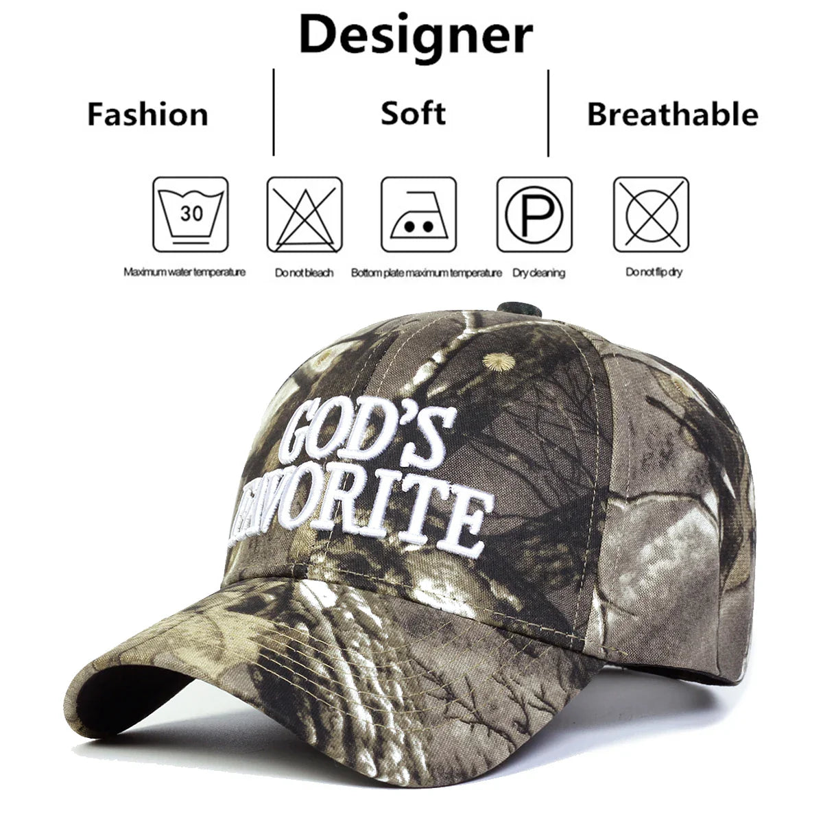 God's Favorite camo trucker hat